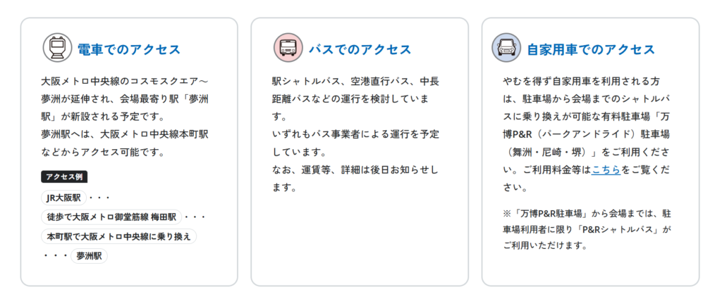 会場までのアクセス方法