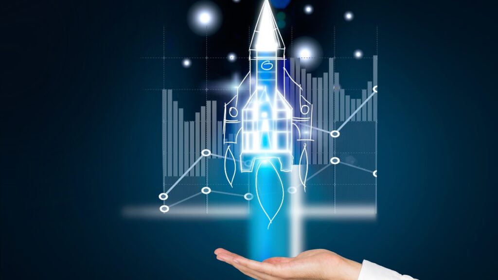 スタートアップ・ロケットとビジネス・チャート