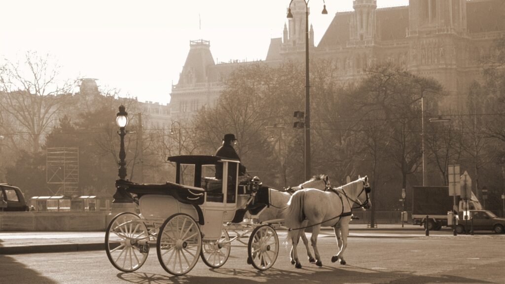 ウィーンの街と馬車