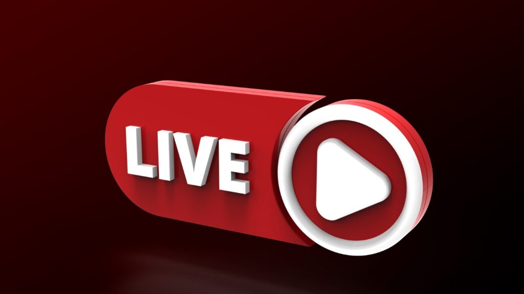 LIVEの文字と再生ボタン