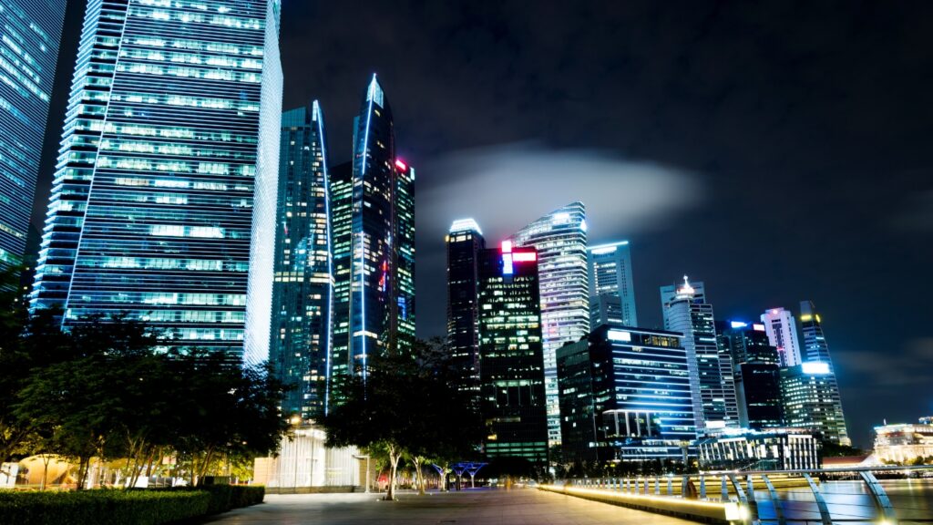 シンガポールのビジネス中心地区。