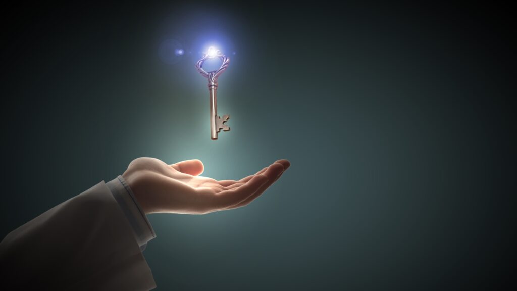 成功のカギを手にする