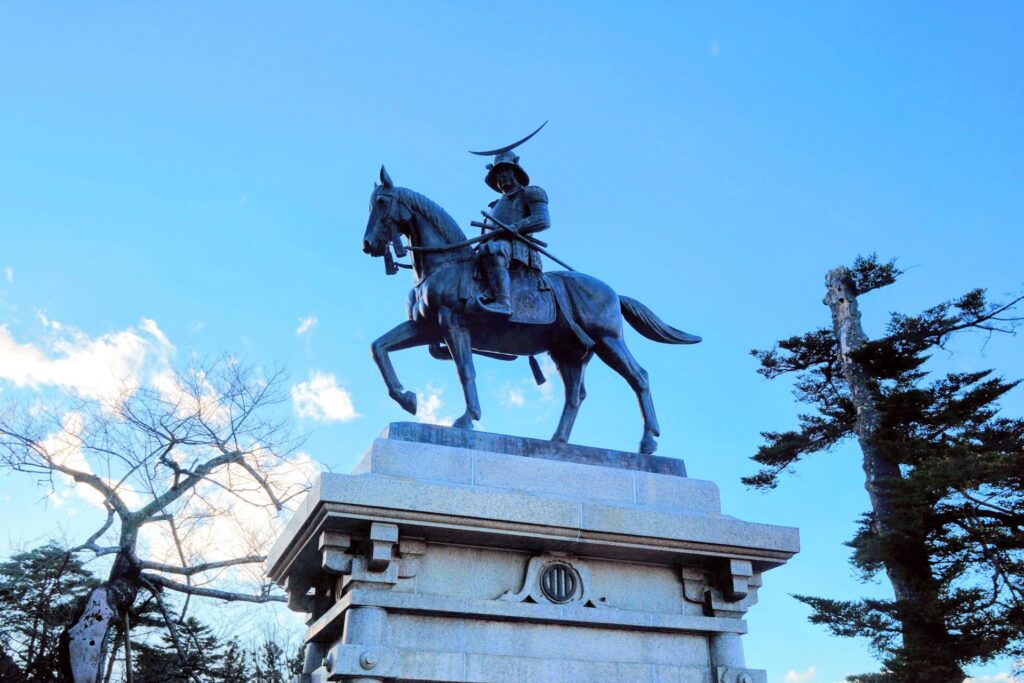 仙台青葉城氏にある伊達政宗公の銅像