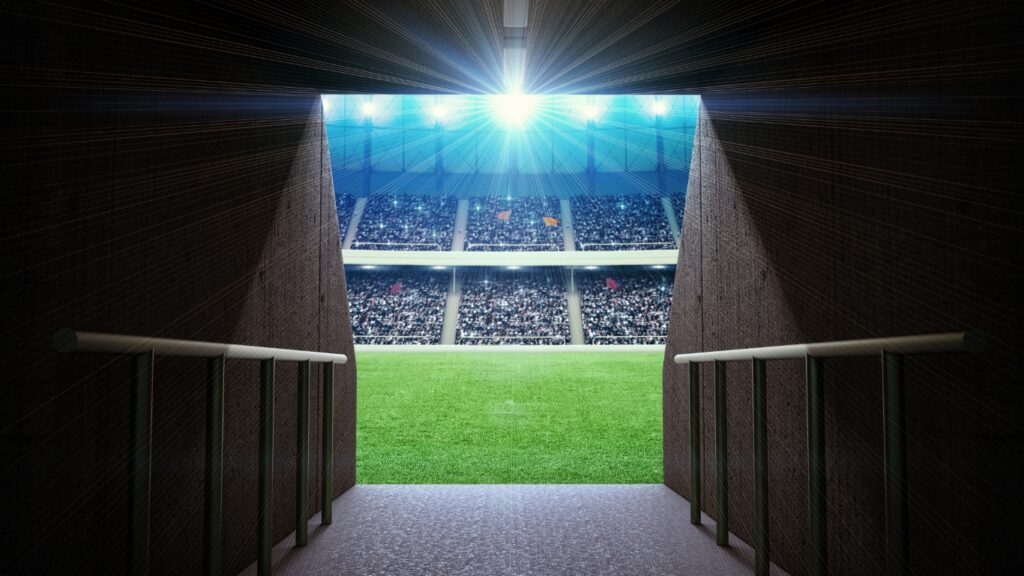 スタジアムのトンネル