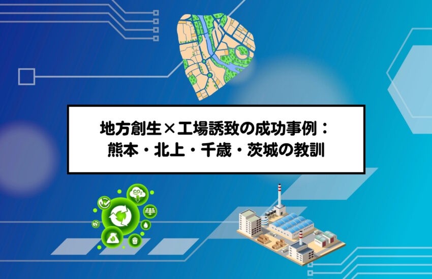 地方創生×工場誘致の成功事例：熊本・北上・千歳・茨城の教訓