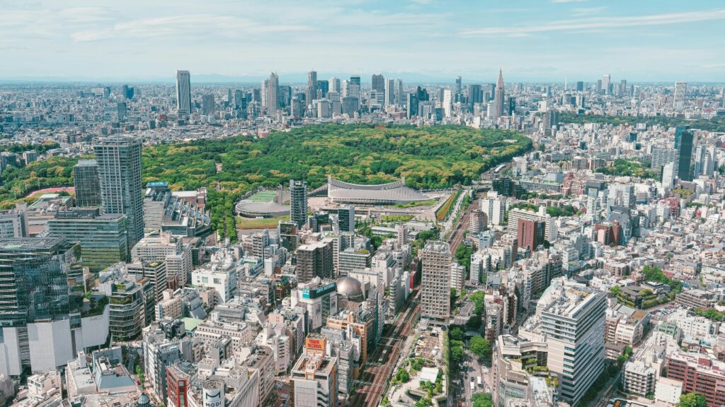東京代々木　航空写真