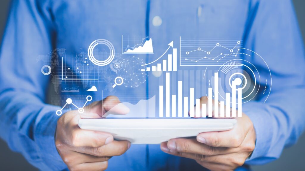 データ分析とビジネスインテリジェンスの概念。