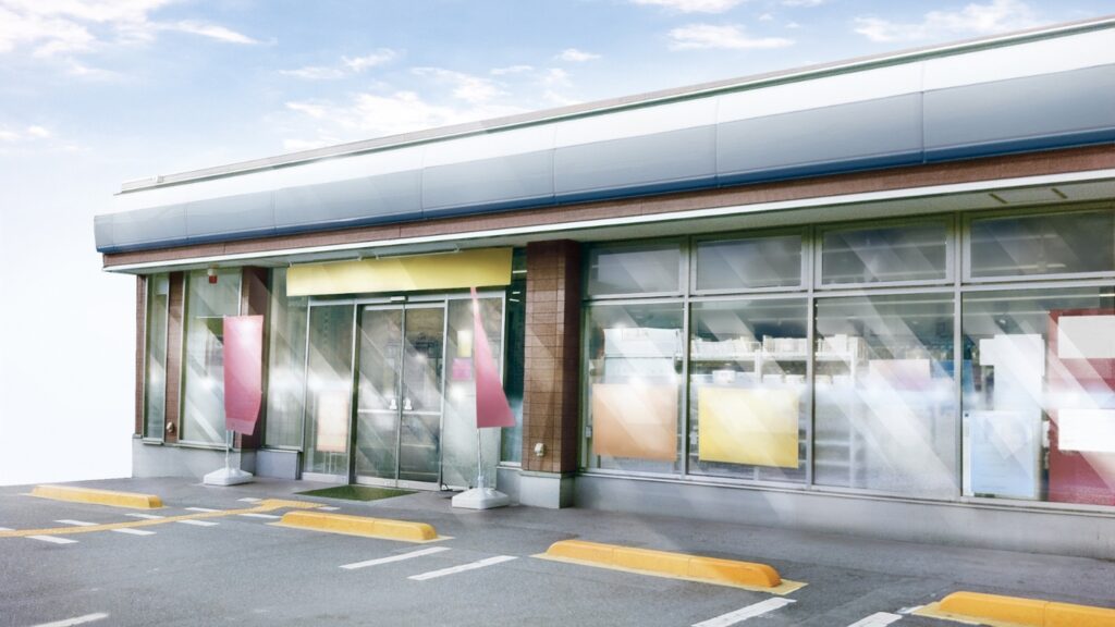 コンビニの外観のイラスト