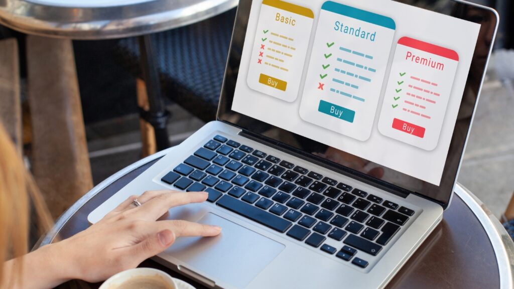 オンラインサービスのサブスクリプションプラン、月額アクセス、SaaS 