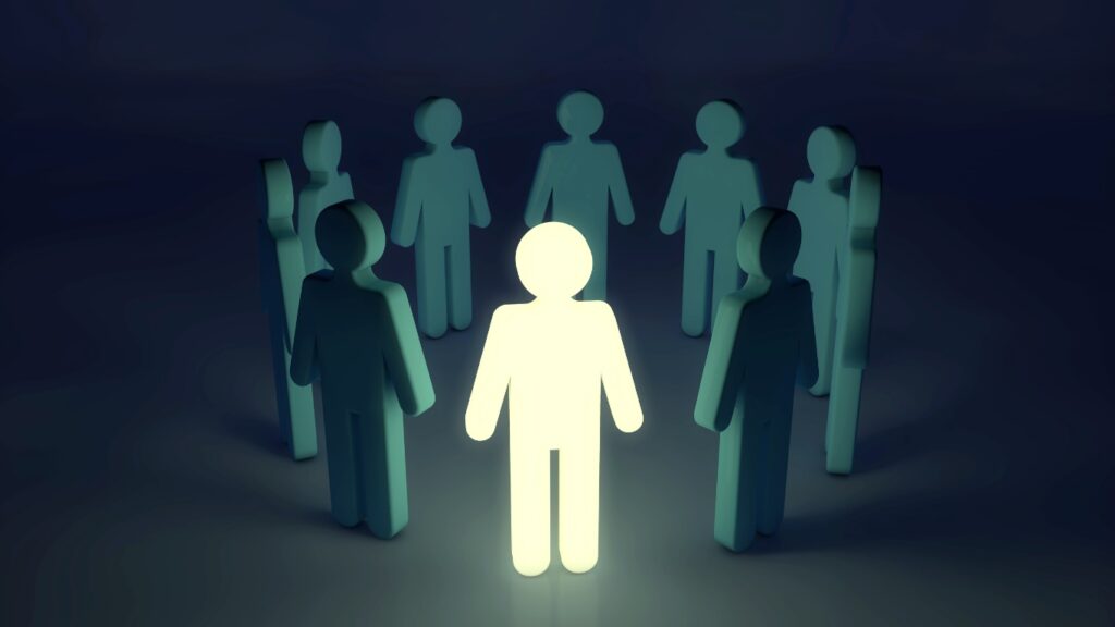 人型のシルエット