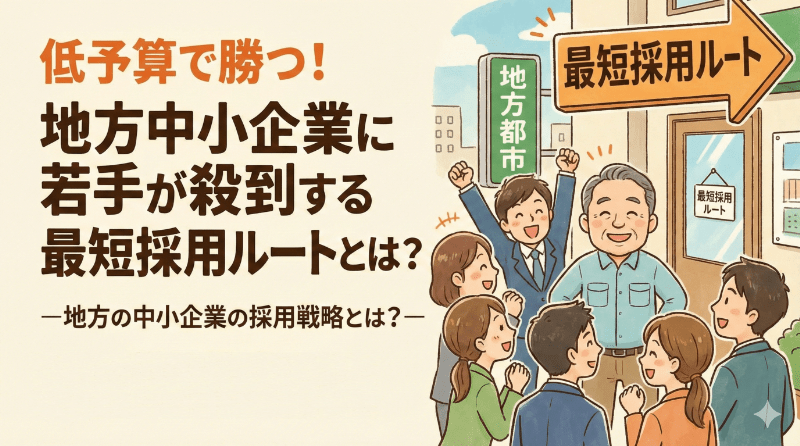 低予算で勝つ！地方中小企業に若手が殺到する最短採用ルート