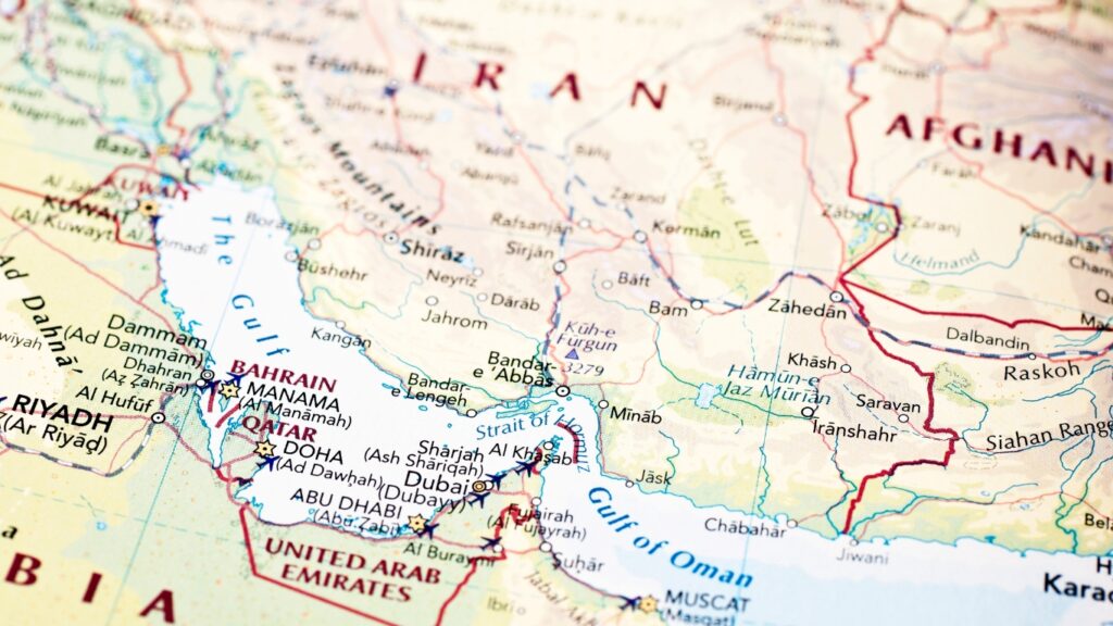 ホルムズ海峡の地図