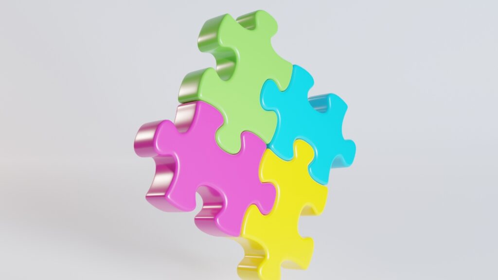 パズルピースが会っている