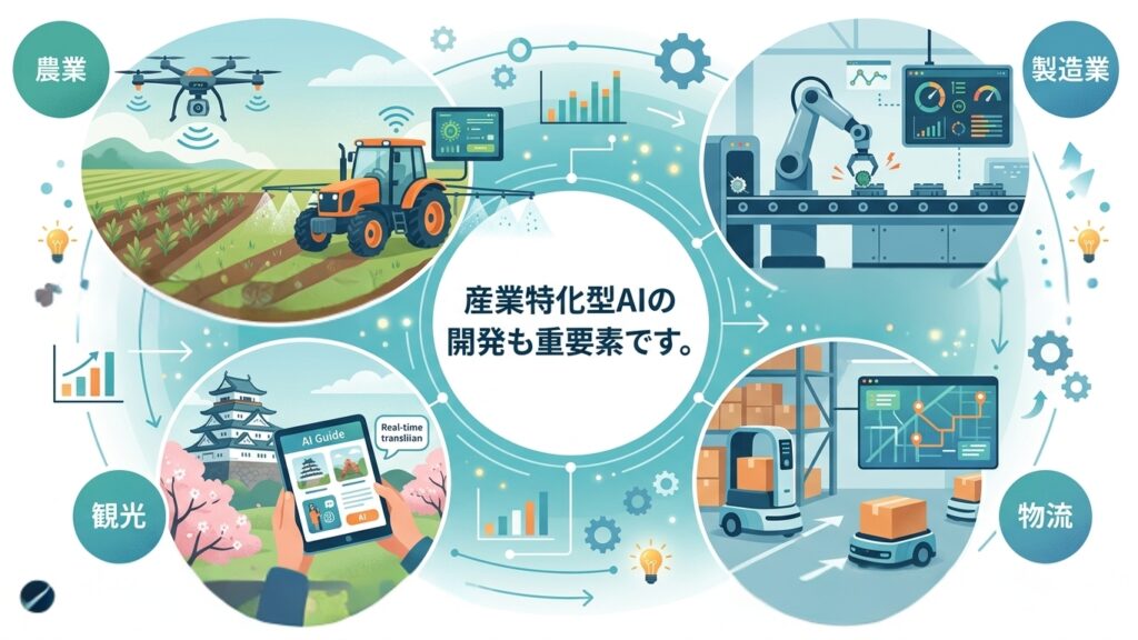 産業特化型AIの開発も重要な要素