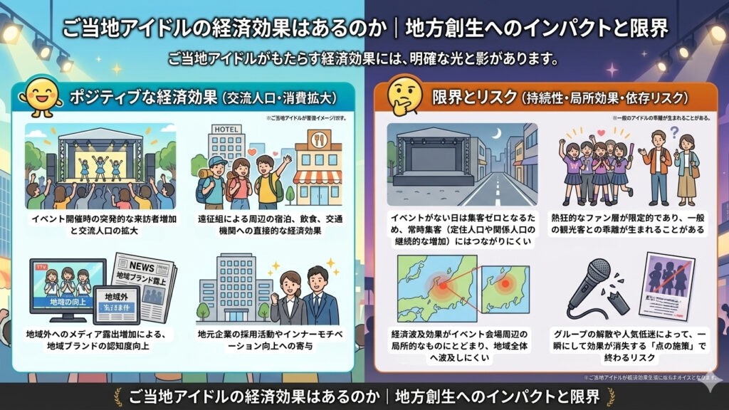 ご当地アイドルのポジティブな経済効果と限界・リスク