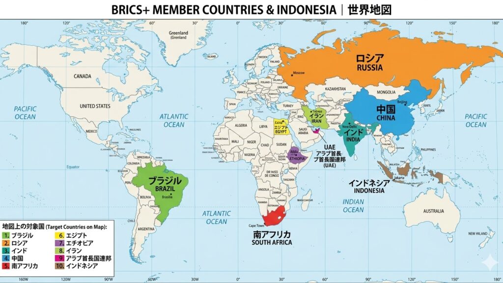 BRICS加盟国　10か国