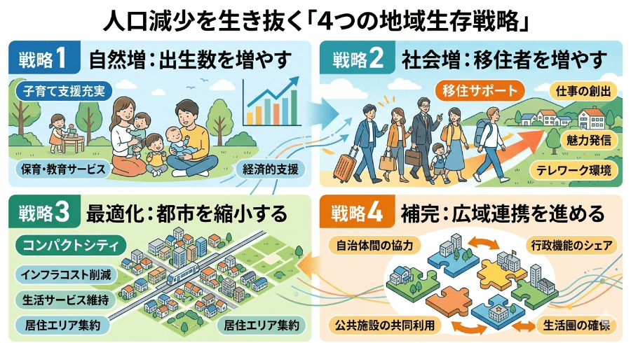 地域が取り得る4つの戦略