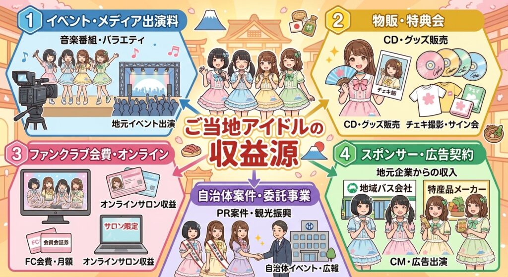 ご当地アイドルの収益源