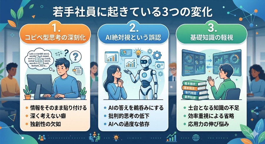 若手社員に起きている3つの変化